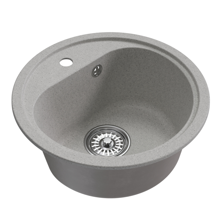 Кухонные мойки, Мойкa ML-GM10 круглая, 440мм (глуб. чаши 180) NEW*