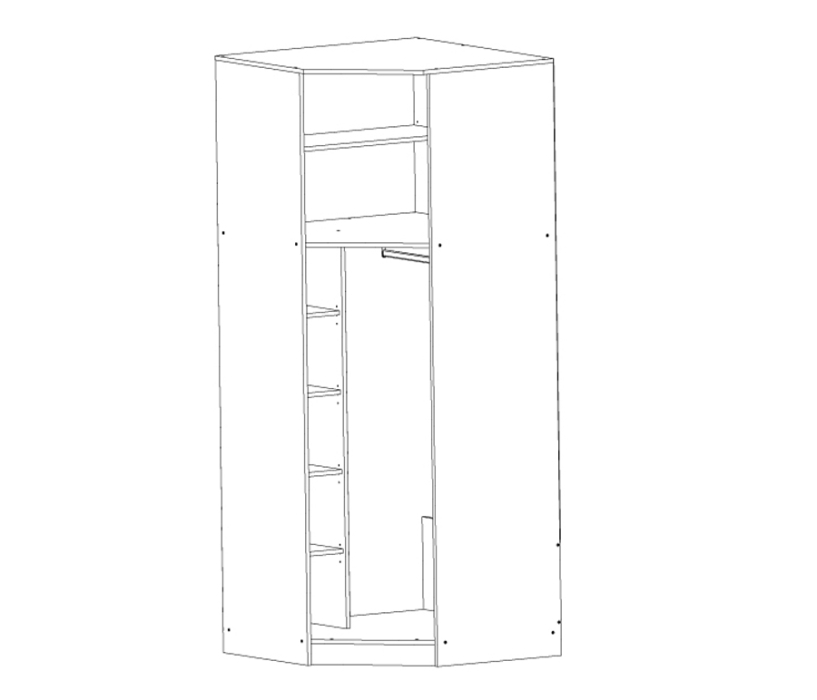 Угловые шкафы, Джейн СВ-445 шкаф угловой
