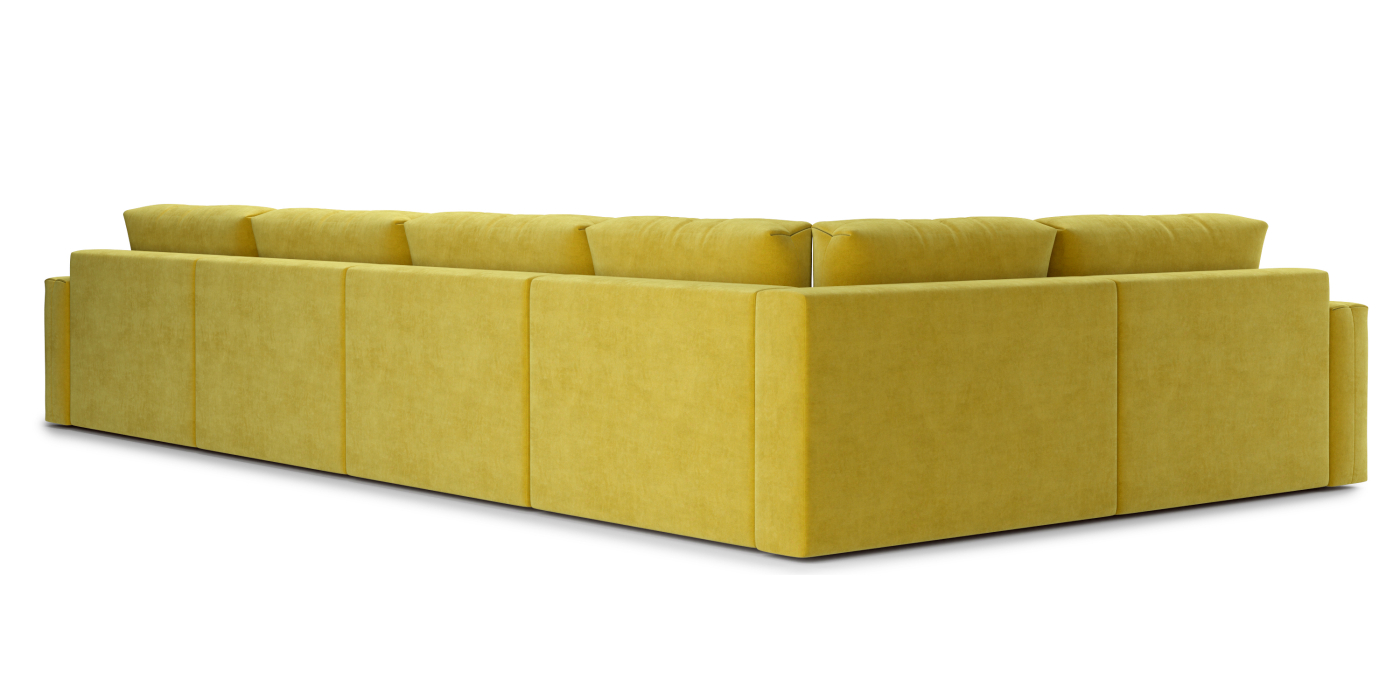 Диваны угловые в гостиную, Диван П-образный Кастел