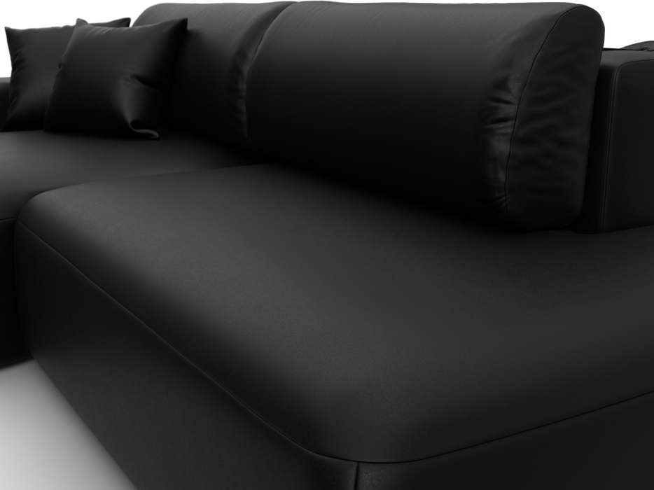 Диваны угловые в гостиную, Диван угловой Лига-036 НПБ Модерн левый угол, экокожа GRIFON