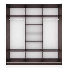 Шкаф-купе Прайм 3-х дверный Стекла белые/Доводчики 210х57х230