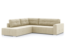 Диваны угловые в гостиную, Диван-кровать угловой Леос НПБ, рогожка Люкс