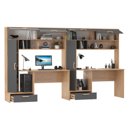 Лайт столы письменные 03.243Н с верхними полочками