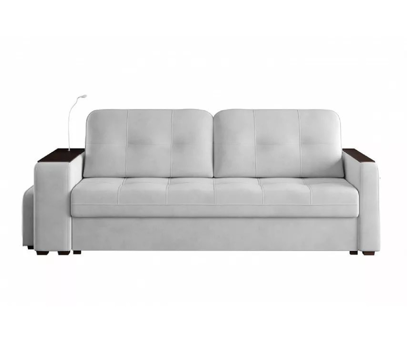 Диваны с ящиком для белья, Диван-кровать прямой Smart 4 пуф слева Велюр