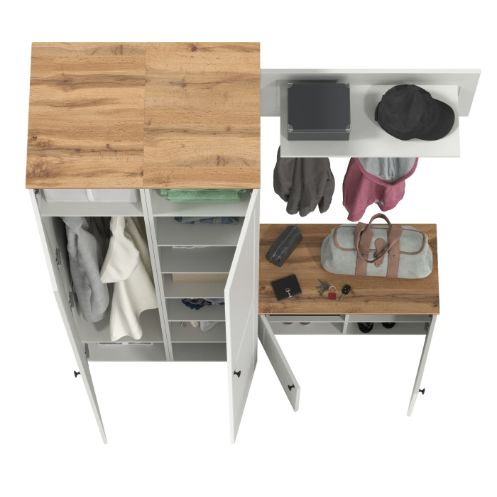 Прихожие, Два пенала в прихожую и тумба с вешалкой Остин