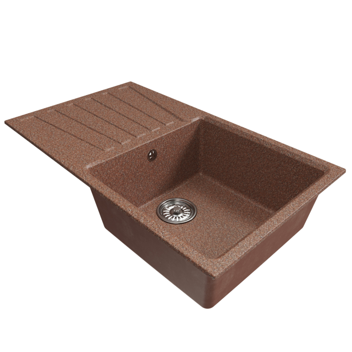 Кухонные мойки, Мойка ML-GM20 с крылом, 830*480*190мм NEW*