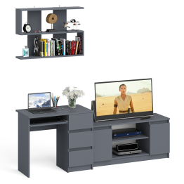 МС-6 стол ящики справа с тумбой Мори 1200-1 и полкой на 900