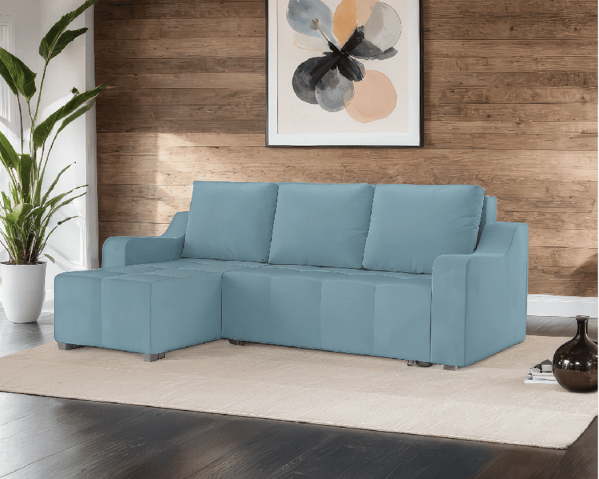 Диваны угловые в гостиную, Диван угловой Берн (Велюр)