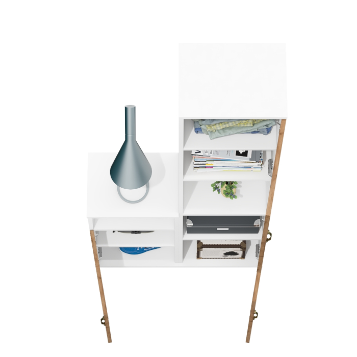 Домашние кабинеты, Пенал открытый с тумбой с дверкой Лидер-8.