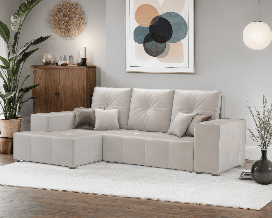 Диваны угловые в гостиную, Диван угловой Монреаль Левый угол (Бархат)