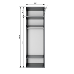 Шкаф Фиеста 802 с антресолью