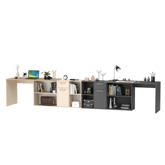 Прямые компьютерные столы, Два письменных стола-трансформера Лайт 03.245