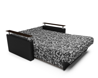 Диван прямой аккордеон Шарк 120 см (Рогожка + экокожа)