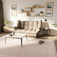 Диваны с ящиком для белья, Прямой диван Клик-кляк ППУ, велюр