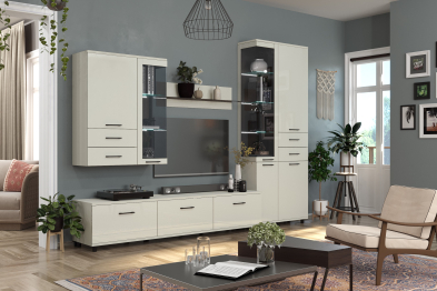 Модульная гостиная Грейс композиция 11  Серый Кашемир