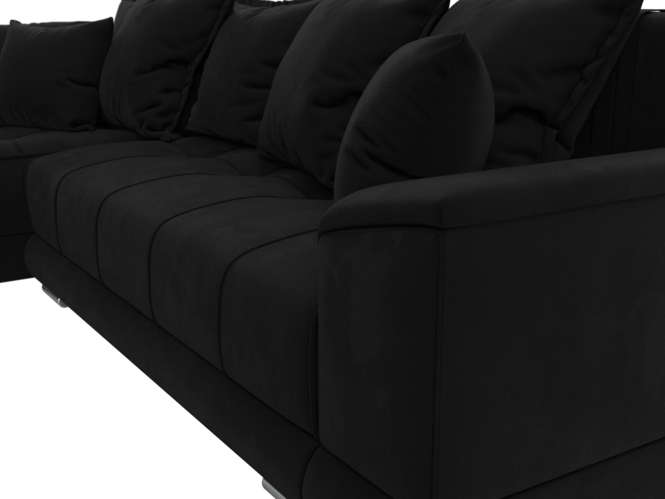 Диваны угловые в гостиную, Угловой диван НордСтар левый угол, микровельвет