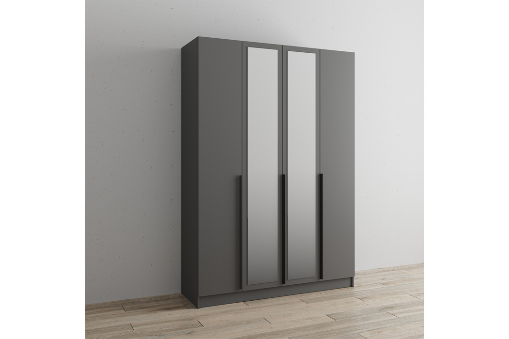 В гостиную, Распашной шкаф с зеркалом Мадрид 1,6м