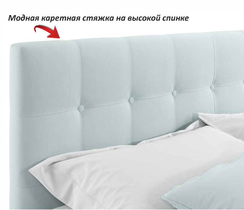 Мягкая кровать, Мягкая кровать Selesta 1600 с матрасом АСТРА с подъемным механизмом