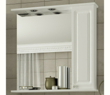 Зеркала для ванных комнат, Шкаф-зеркало Francesca Avanti Империя 80 белый правый