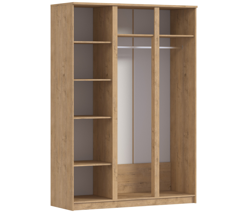 Для одежды, Шкаф 3-х дверный с зеркалом Веста СБ-2258