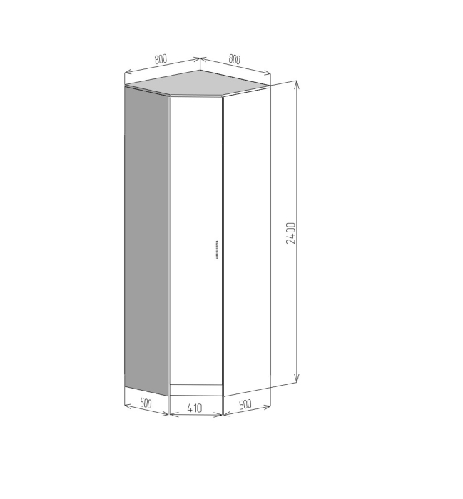 Для одежды, Шкаф Фреш угловой УФР 1-2