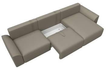 Диван угловой Лига-048 НПБ лонг, экокожа GRIFON