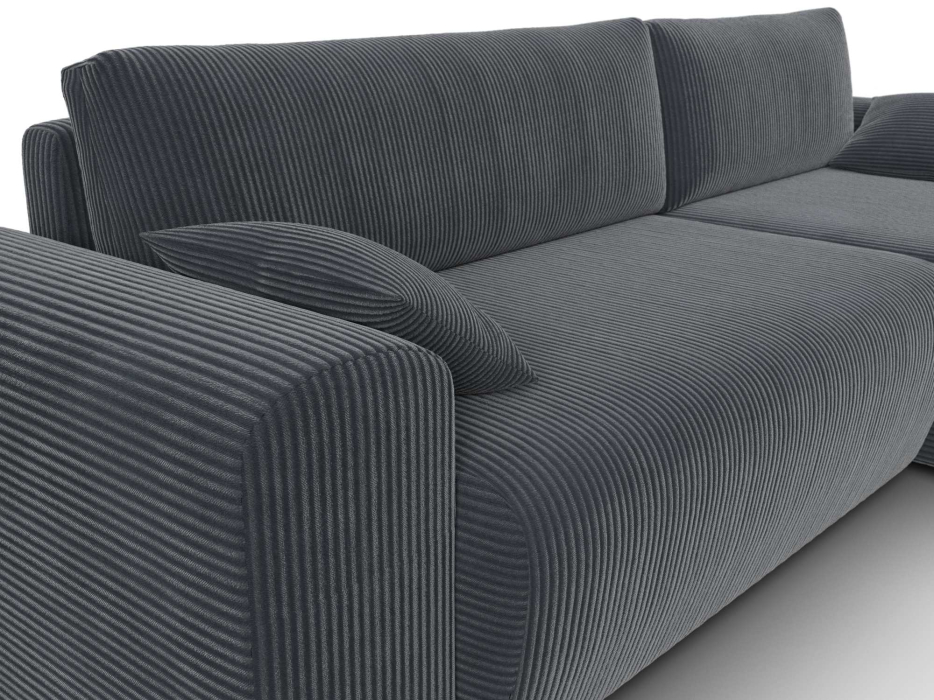 Диваны угловые в гостиную, Диван угловой Лига-099 угол универсальный, велюр Vertical Slim