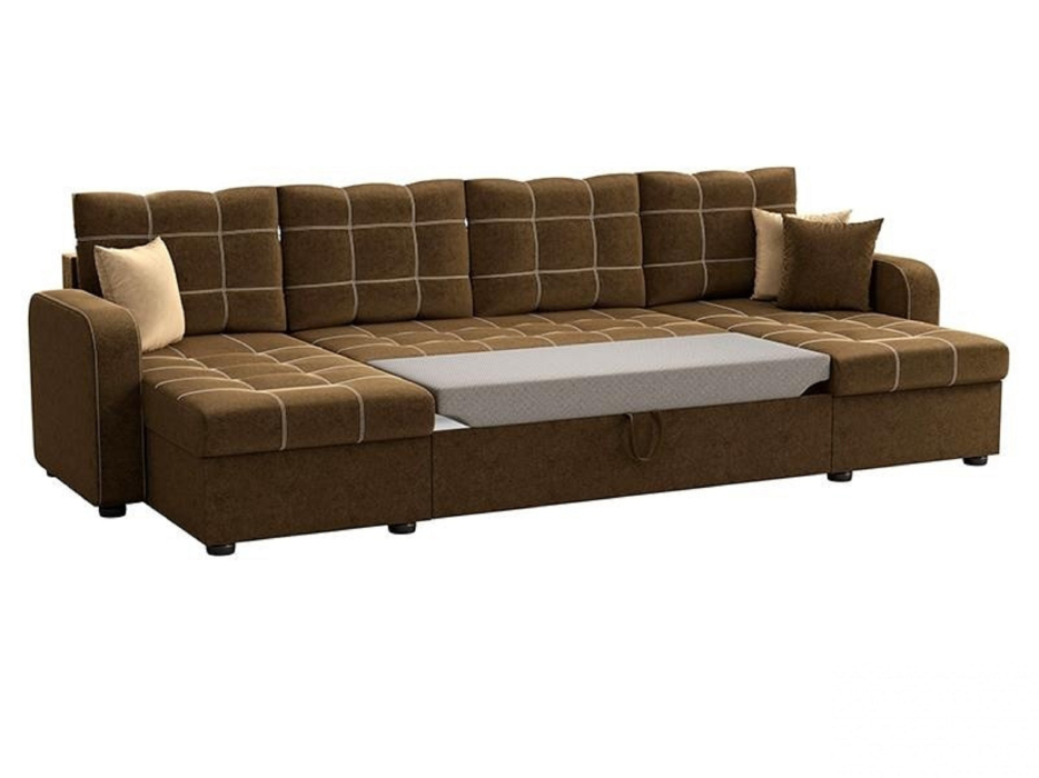 Диваны угловые в гостиную, Диван П-образный дельфин Ливерпуль , велюр