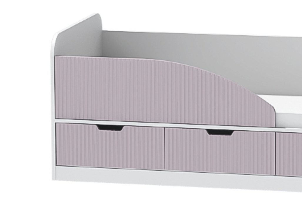 Детские кровати, Кровать 4 Левая МДФ Бриз Полосы