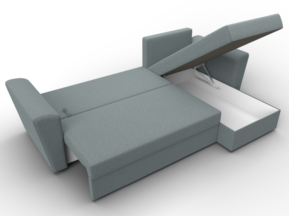 Диваны угловые в гостиную, Угловой диван Амстердам Лайт правый угол, рогожка Амур