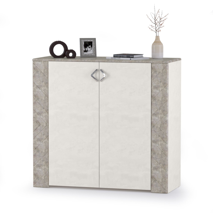 Модульные cпальни, Спальня Амели № 9 шёлковый камень/бетон чикаго беж, 5 предметов мебели