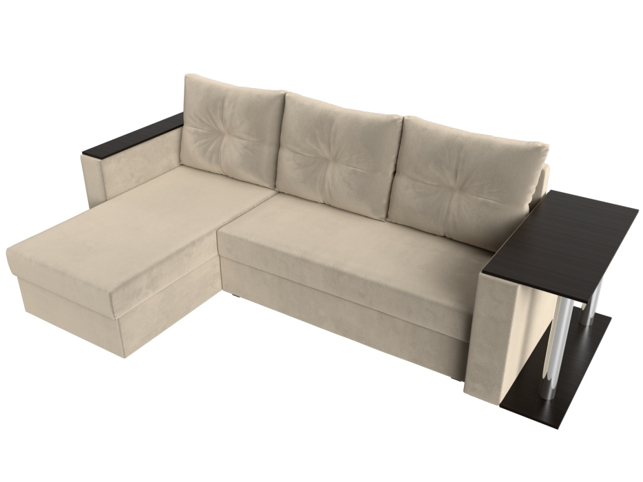 Диваны угловые в гостиную, Угловой диван Атланта левый угол, микровельвет