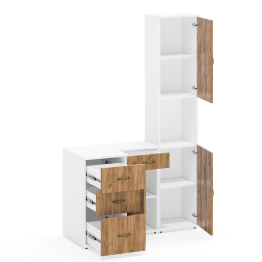 Пенал с нишей Лидер-8 с тумбами Лидер-8 МД 3.15 и 3.16.