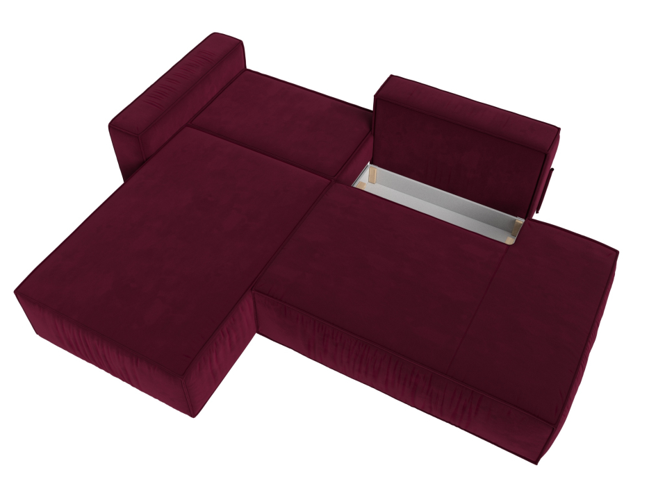 Диваны угловые в гостиную, Угловой диван Прага модерн левый угол, микровельвет