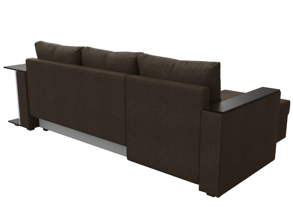 Диваны угловые в гостиную, Угловой диван Атланта со столом левый угол, рогожка Амур