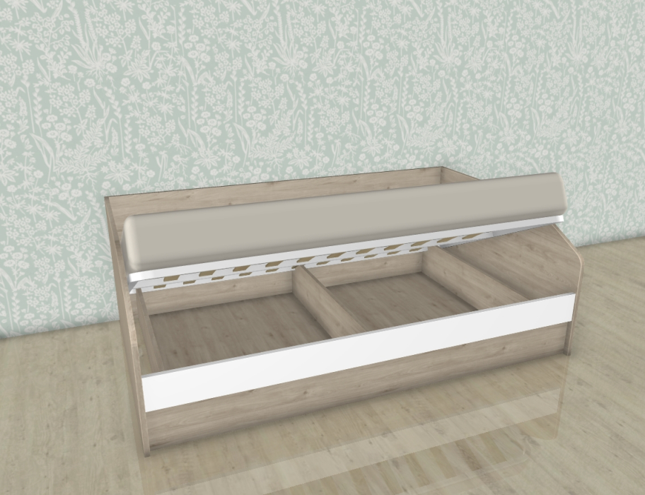 Кровати 120х200, Модульная система Карина Кровать КР-119 Гикори Джексон светлый