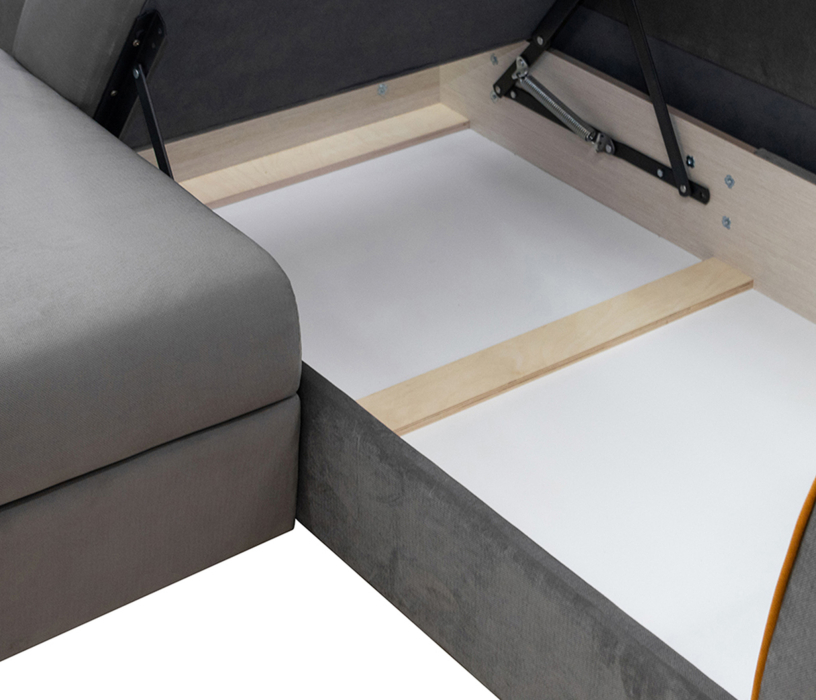 Диваны угловые в гостиную, Угловой диван Френсис, Велюр Амиго