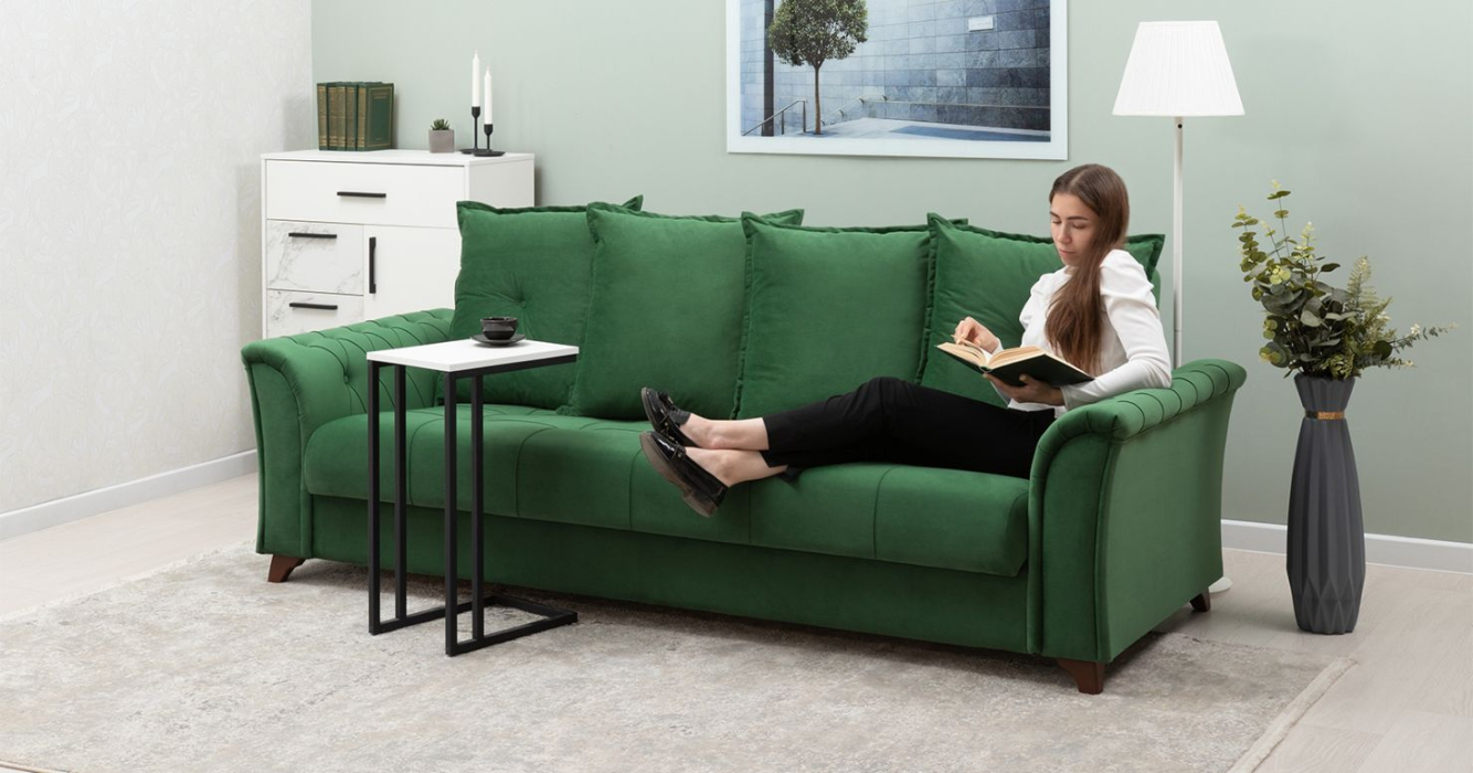 Диваны с ящиком для белья, Диван прямой Ирис