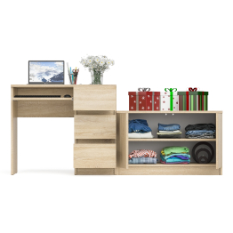 Тумба Мори МА900.1 и стол компьютерный МС-6 ящики справа