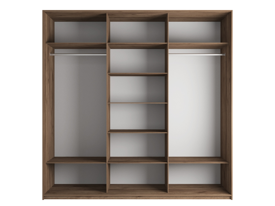 Шкафы-купе 3-х дверные, Шкаф-купе Эста 3-х дверный Стекла пудра/Доводчик 270х66х240