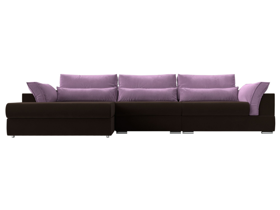 Диваны угловые в гостиную, Угловой диван Пекин Long угол левый, НПБ, микровельвет