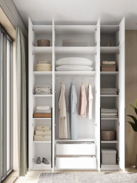 Шкаф для одежды распашной с ящиками 4-х дверный с антресолью, София, 2600х1600х520 мм