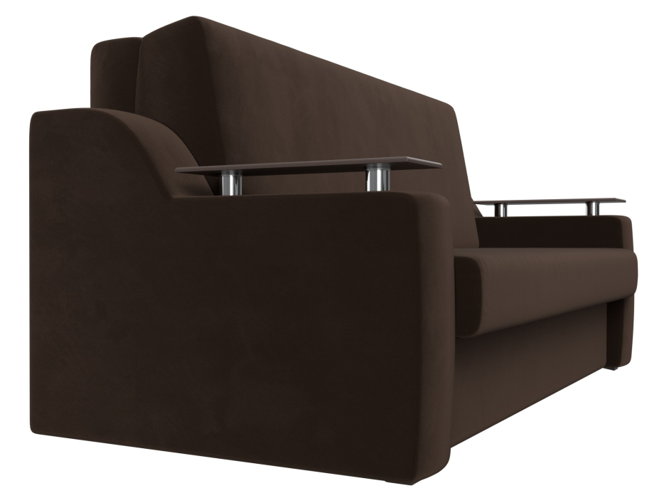 Диваны с ящиком для белья, Прямой диван аккордеон Сенатор 140, микровельвет