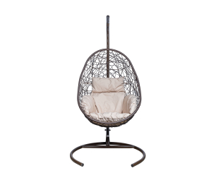 Подвесное кресло Leset Саона, каркас Коричневый, подушка Бежевая