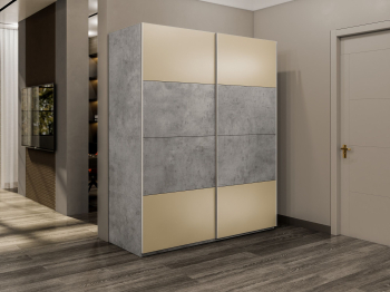 Шкаф-купе Эста 2-х дверный ДСП/Стекла фисташка/Доводчик 200х66х240