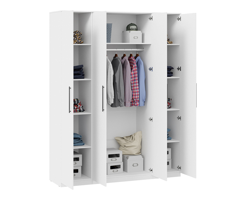 Шкафы распашные, Агата шкаф комбинированный с 4-мя дверями