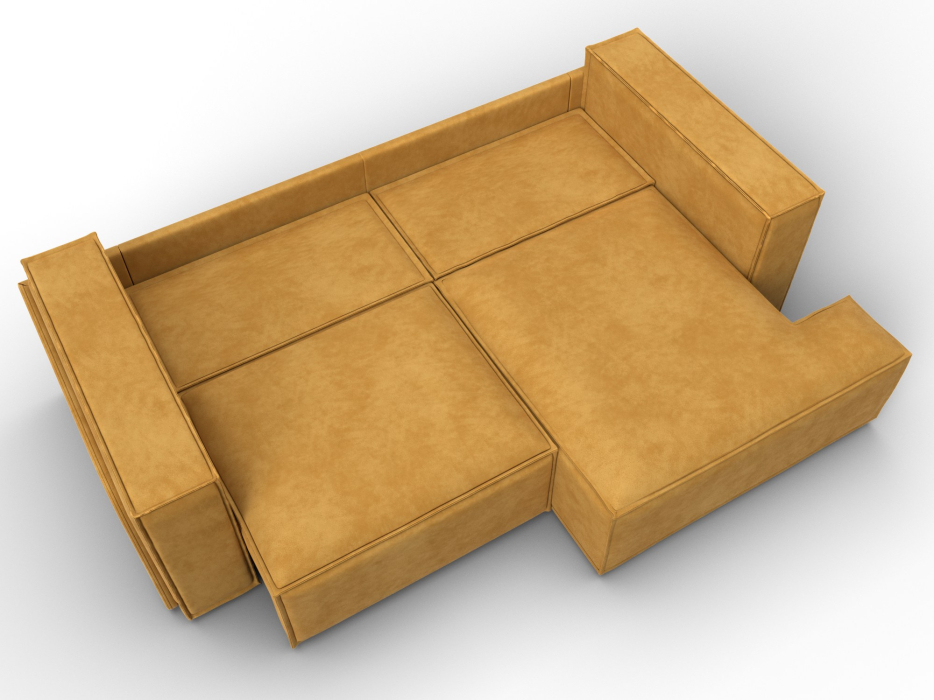 Диваны угловые в гостиную, Диван угловой Лига-061 угол правый, велюр BRUT