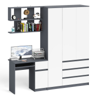 Домашние кабинеты, Шкаф-комод Мори МШ1200.1 со столом Мори МС-1 правый и полкой Мори 900