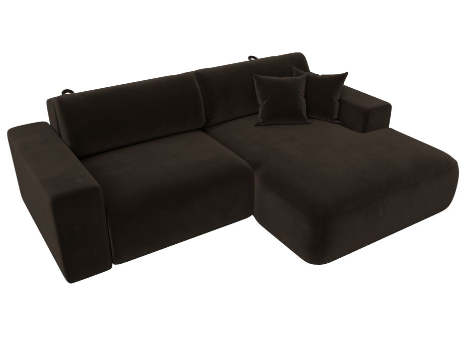 Диваны угловые в гостиную, Диван угловой Лига-036 Классик правый угол, микровельвет