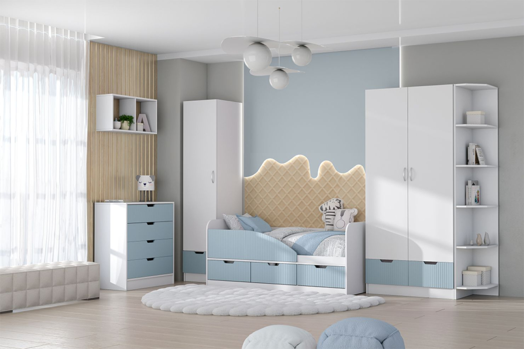 Прямые, Шкаф 2х створчатый Бриз Полосы